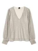 Bluzki damskie - Vero Moda Bluzka w kolorze beżowym - miniaturka - grafika 1