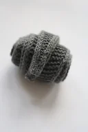 Apaszki i szaliki damskie - Mini szalik z merynosa szary - miniaturka - grafika 1