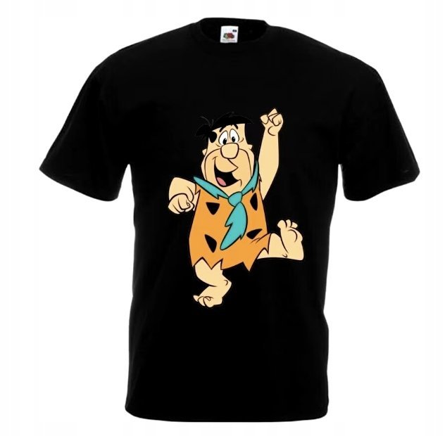 KOSZULKA Z NADRUKIEM MĘSKA ŚMIESZNA T-SHIRT FRED FLINSTON r. L