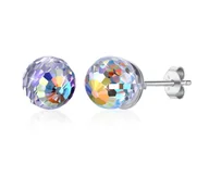Kolczyki - Kolczyki SREBRO 925 Kule cyrkonie Swarovski sztyft - miniaturka - grafika 1