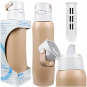 Butelki filtrujące - Butelka Filtrująca Bidon Stalowy ze słomką Dafi Solid Steel 0,8l 1x Filtr - miniaturka - grafika 1