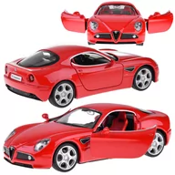 Samochody i pojazdy dla dzieci - Auto metalowe Alfa Romeo 8C Competizione 1:32 samochodzik dźwięk światło - miniaturka - grafika 1