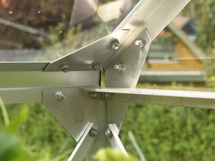 VITAVIA szklarnia ogrodowa Uranus 11500, srebrna (11.5 m2, 2.7 m x 4.45 m) + baza - Szklarnie ogrodowe - miniaturka - grafika 2