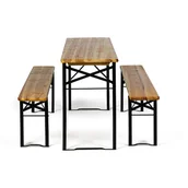 Meble ogrodowe - B2B Partner B2B Partner Zestaw ogrodowy bez oparcia 2x ławki, 1x stół bez oparcia 2x ławki, 1x stół 418000 - miniaturka - grafika 1