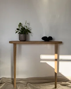 Konsola dębowa owalna na wymiar - Biurka - miniaturka - grafika 1