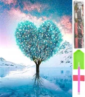 Zabawki kreatywne - HAFT DIAMENTOWY DUŻY 5D Zestaw Obraz MOZAIKA D02 - miniaturka - grafika 1