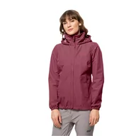 Kurtki damskie - Damska kurtka przeciwdeszczowa Jack Wolfskin STORMY POINT 2L JKT W sangria red - XS - miniaturka - grafika 1