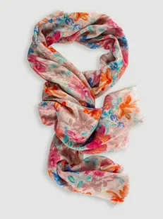 Kolorowa apaszka w kwiaty - Moda i Uroda OUTLET - miniaturka - grafika 1