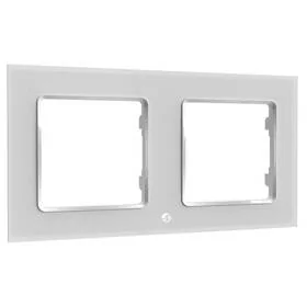 Rama Shelly pro spínač Shelly WS, dvojrámeček (SHELLY-WF2-W) Biały - Systemy inteligentnych domów - miniaturka - grafika 1