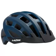 Kaski rowerowe - Lazer Kask Compact DLX granatowy matowy 54-61 LED - miniaturka - grafika 1