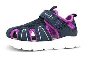 Superfit Sandały Wave niebieskie/fioletowe 8070, 28 EU, Niebieski, liliowy 8070, 28 EU - Buty dla dziewczynek - miniaturka - grafika 1
