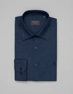 Koszule męskie - koszula flumeri 00508 długi rękaw granatowy slim fit - miniaturka - grafika 1