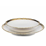 Talerze - Komplet Obiadowy Dla 4 Os Kati White Gold 8 Talerzy - miniaturka - grafika 1