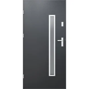 O.K.DOORS Drzwi stalowe zewnętrzne wejściowe Diana 2 antracytowe 90 lewe - Drzwi zewnętrzne O.K.DOORS Drzwi stalowe zewnętrzne wejściowe Diana 2 antracytowe 90 lewe - Drzwi zewnętrzne - miniaturka - grafika 1