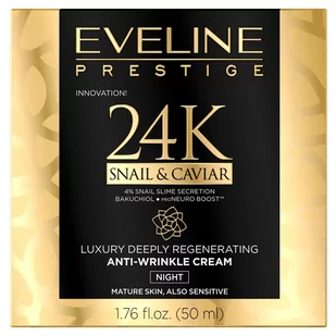 Eveline 24K Snail & Caviar Luksusowy Głęboko Regenerujący Krem przeciwzmarszczkowy na noc 50ml 133133 - Kremy do twarzy - miniaturka - grafika 1