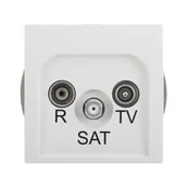 Gniazdka elektryczne - Kontakt Simon Gniazdo RTV / SAT końcowe BASIC biały - miniaturka - grafika 1