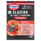 Dodatki do ciast w proszku - Dr. Oetker Słodka Manufaktura Glazura do ciast z owocami czerwona 10 g - miniaturka - grafika 1