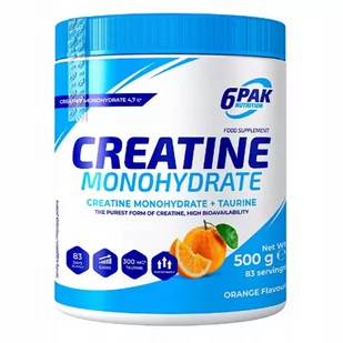 6PAK - Creatine Monohydrate Orange 500 g - Kreatyna - miniaturka - grafika 1