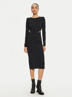 Patrizia Pepe Sukienka koktajlowa 8A1454/JZ26-K103 Czarny Slim Fit - Sukienki - miniaturka - grafika 1