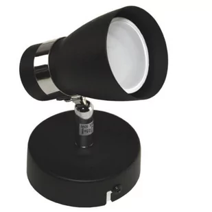 Ruchomy minimalistyczny spot na sufit Dez czarny chrom - Lampy sufitowe - miniaturka - grafika 1