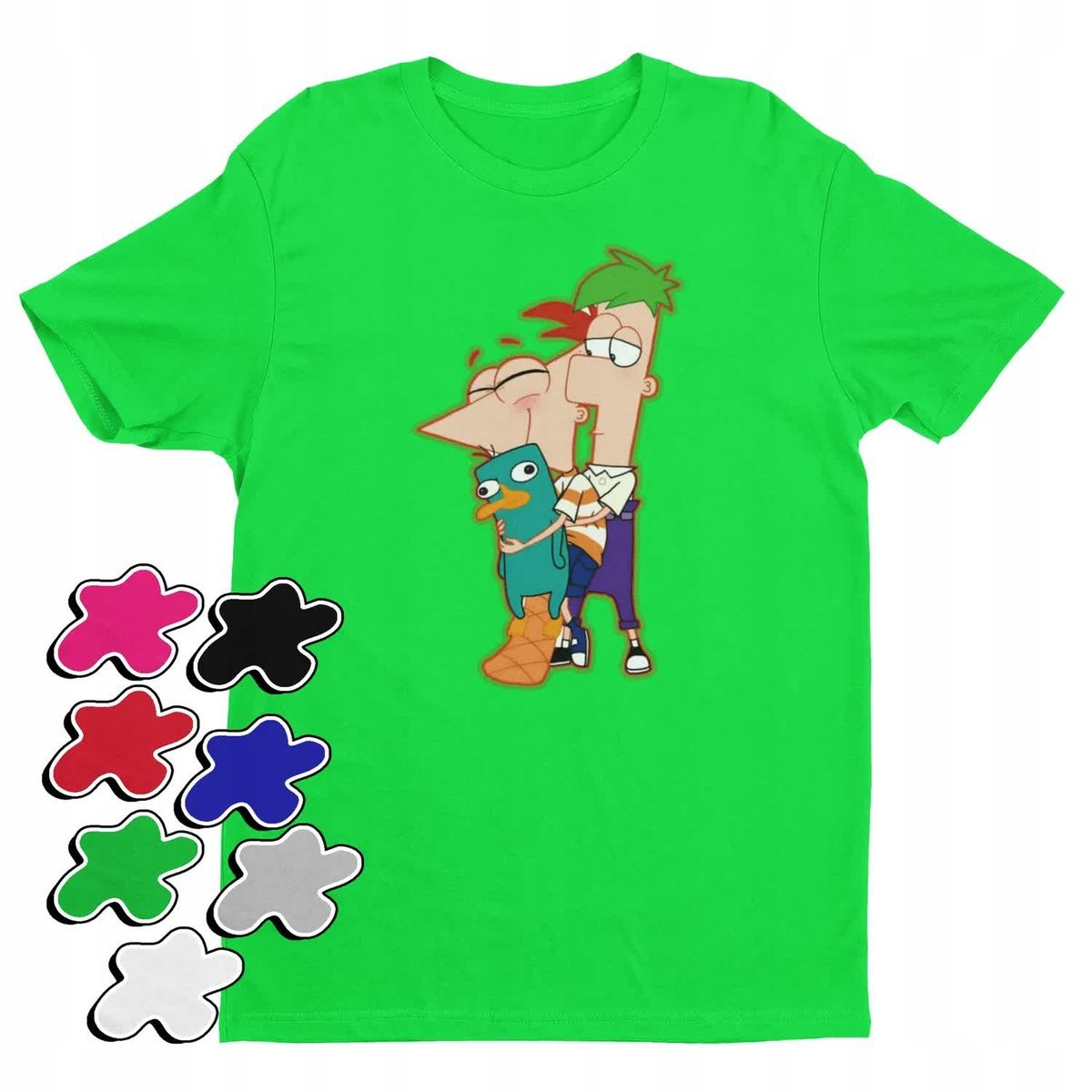 Koszulka Dziecięca Z Nadrukiem Fineasz I Ferb Peppe Pan Dziobak -M 134-140