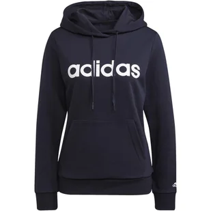 Bluza z kapturem damska adidas SPORTSWEAR ESSENTIALS LOGO granatowa H07797-XXS - Bluzy damskie - miniaturka - grafika 1