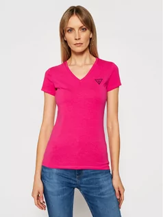Koszulki i topy damskie - Guess T-Shirt Mini Triangle W1GI17 J1311 Różowy Slim Fit - grafika 1