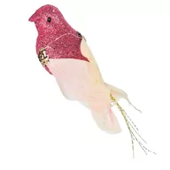 Bombki - PTASZEK RÓŻOWY - OZDOBA NA CHOINKĘ 13 CM - miniaturka - grafika 1