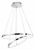 Lampy sufitowe - Pokojowa lampa wisząca Lobos nad stół LED 85W srebrna - miniaturka - grafika 1