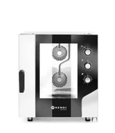 Piece, kotły  i płyty grzejne gastronomiczne - Piec konwekcyjno-parowy 6x GN 1/1, elektryczny, sterowanie elektromechaniczne, HENDI, 400V/10400W, 730x784x(H)850mm - miniaturka - grafika 1