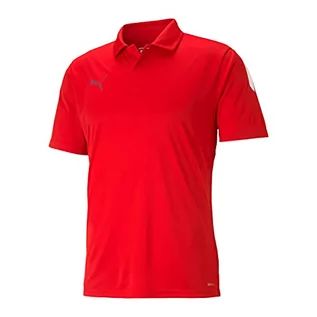Koszulki męskie - Puma Męska koszulka polo Teamliga Sideline Red White XL 657257 - grafika 1
