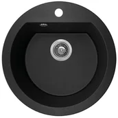 Zlewozmywaki - Laveo Zlewozmywak granitowy czarny DAFNE SBD 780T - miniaturka - grafika 1