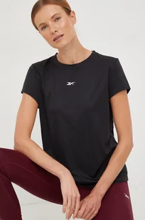 Reebok t-shirt treningowy Workout Ready Commercial kolor czarny - Koszulki sportowe damskie - miniaturka - grafika 1