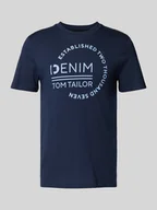 Koszulki męskie - T-shirt o kroju regular fit z dużym napisem z logo - miniaturka - grafika 1
