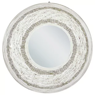 Okrągłe lustro ścienne bambusowe ø 61 cm naturalne SOLEDAD - Lustra - miniaturka - grafika 1
