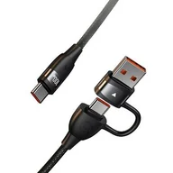 Kable USB - USAMS U85 2xUSB-C/USB-A 100W 2m (czarny) - miniaturka - grafika 1