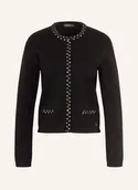 Swetry damskie - Guess Kardigan Z Ozdobnymi Kamykami I Perełkami schwarz - miniaturka - grafika 1