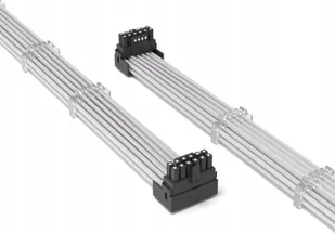 QingSea Przedłużacz przewód kątowy 90 stopni 12VHPWR TYP B 12+4 Pin 16 AWG Biały QingSea - Kable komputerowe i do monitorów - miniaturka - grafika 1