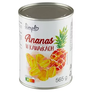 Simpl Ananas w kawałkach 565 g - Owoce w puszkach i słoikach - miniaturka - grafika 1