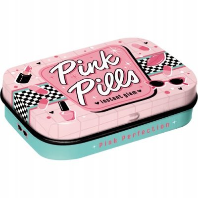 Miętówki PINK PILLS metalowe pudełko prezent gift
