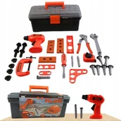 Mały majsterkowicz - SKRZYNKA KUFEREK Z NARZĘDZIAMI WIERTARKA ZESTAW MAJSTERKOWICZA DLA DZIECI - miniaturka - grafika 1