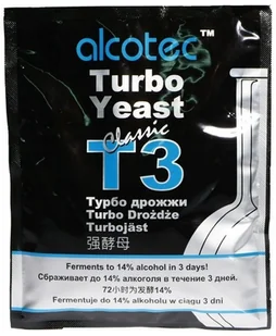 Drożdże gorzelnicze Alcotec Classic Turbo Yeast T3 120 g - Domowy wyrób alkoholu - miniaturka - grafika 1