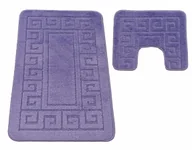 Dywaniki łazienkowe - Nowoczesny jasnofioletowy komplet dywaników łazienkowych B9-P89 - miniaturka - grafika 1