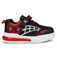 Buty dla dziewczynek - Buty Dziecięce Na Rzepy Spider Świecące z Diodami Led Czarno Czerwone Lekkie Modne Stylowe Na Jesień Na Lato Sportowe Lifestyle 29 - miniaturka - grafika 1