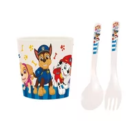 Miseczki i talerzyki dla dzieci - Kubek + zestaw sztućców, EASY EATER PSI PATROL, 3 elementy, KOZIOL - miniaturka - grafika 1