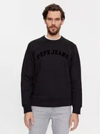 Bluzy męskie - Pepe Jeans Bluza Randall PM582557 Czarny Regular Fit - miniaturka - grafika 1