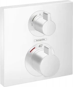 Hansgrohe Ecostat Square Bateria wannowo-prysznicowa podtynkowa termostatyczna biały matowy 15714700 - Baterie podtynkowe - miniaturka - grafika 1