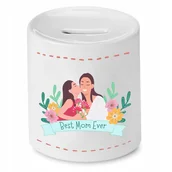 Skarbonki - SKARBONKA DLA MAMY MATKI BEST MOM EVER PREZENT z Nadrukiem ze Zdjęciem + Opakowanie na prezent (wzór 02) - miniaturka - grafika 1