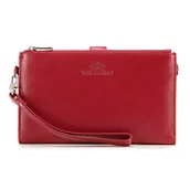 Portfele - Damski portfel ze skóry z funkcją kopertówki - miniaturka - grafika 1