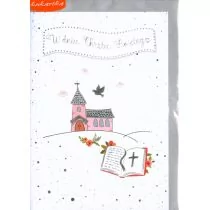 Passion cards Pamiątka W dniu Chrztu Świętego Kartka Różowa PR-048 - Pamiątka Chrztu Świętego - miniaturka - grafika 1